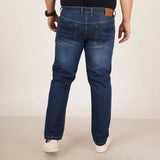 Kagad Jeans Mens Plus Size Regular Fit Mid Night Blue Color Denim Jeans - Style Code "KGDJN-406044