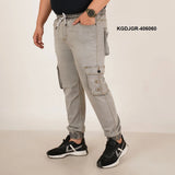 Kagad Jeans Mens Plus Size Loose Fit Light Grey Color Denim Jogger - Style Code "KGDJGR-406060