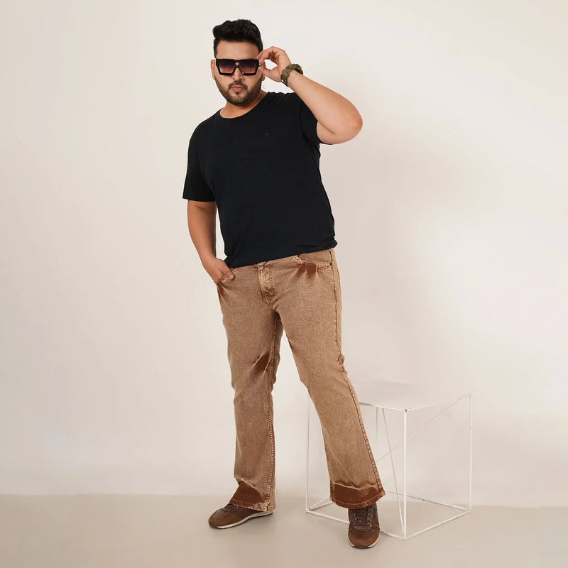 Kagad Jeans Mens Plus Size Boot Fit Imitaion Gold Color Denim Jeans - Style Code 