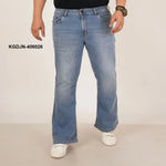 Mens Plus Size Boot Fit Light Blue Color Denim Jeans - Style Code "KGDJN-406026