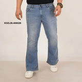 Mens Plus Size Boot Fit Light Blue Color Denim Jeans - Style Code "KGDJN-406026