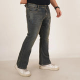 Kagad Jeans Mens Plus Size Boot Fit Dark Faded Blue Tint Color Denim Jeans - Style Code "KGDJN-406025
