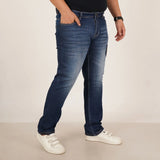 Kagad Jeans Mens Plus Size Regular Fit Mid Night Blue Color Denim Jeans - Style Code "KGDJN-406041