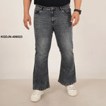 Mens Plus Size Boot Fit Dark Faded Blue Denim Jeans - Style Code "KGDJN-406023
