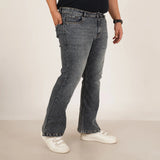 Mens Plus Size Boot Fit Dark Faded Blue Denim Jeans - Style Code "KGDJN-406023