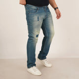 Kagad Jeans Mens Plus Size Regular Fit Ocrean Blue Color Denim Jeans - Style Code "KGDJN-406040