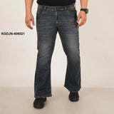 Kagad Jeans Mens Plus Size Boot Fit Ocean Blue Tinted Color Denim Jeans - Style Code "KGDJN-406021
