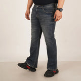 Kagad Jeans Mens Plus Size Boot Fit Ocean Blue Tinted Color Denim Jeans - Style Code "KGDJN-406021