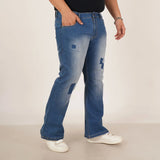 Kagad Jeans Mens Plus Size Boot Fit Light Blue Color Denim Jeans - Style Code "KGDJN-406022