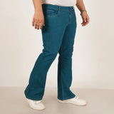 Mens Plus Size Boot Fit Colonial Blue Denim Jeans - Style Code "KGDJN-406019