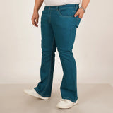 Mens Plus Size Boot Fit Colonial Blue Denim Jeans - Style Code "KGDJN-406019